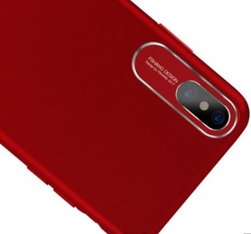 Луксозен твърд гръб FSHANG Jerry Series за Apple iPhone X / iPhone XS - червен — снимка 2