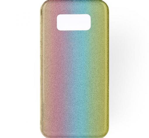 Силиконов калъф / гръб / TPU Glitter Case за Samsung Galaxy S8 Plus G955 - брокат / Rainbow