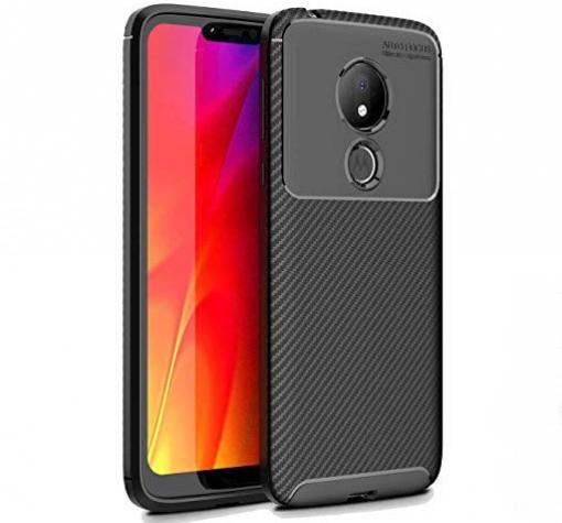 Луксозен силиконов калъф / гръб / TPU Auto Focus за Motorola Moto G7 - черен / Carbon