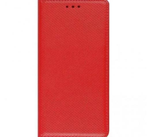 Кожен калъф Magnet Case със стойка за Nokia 6.2 - червен