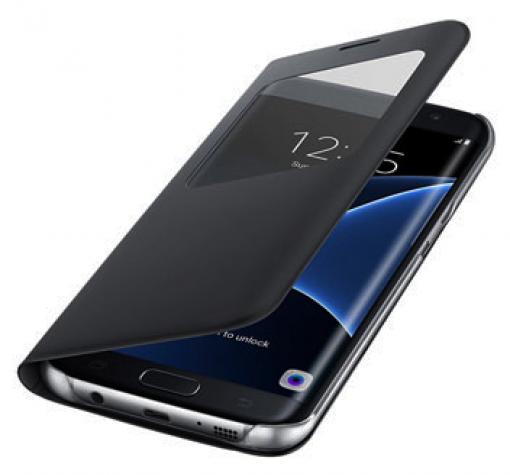 Оригинален калъф S View Cover EF-Z935CB за Samsung Galaxy S7 Edge G935 - черен