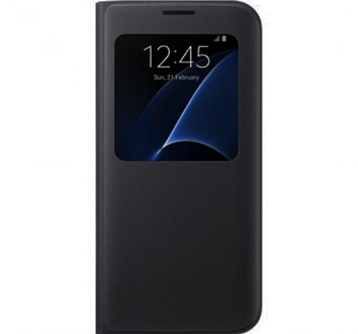 Оригинален калъф S View Cover EF-Z935CB за Samsung Galaxy S7 Edge G935 - черен — снимка 2