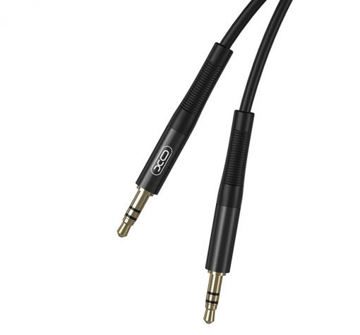 AUX Кабел XO NB-R175A мъжко 3.5 мм - мъжко 3.5 мм 1м - Черен