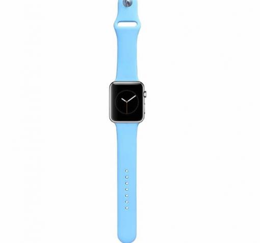 Силиконова каишка за Apple Watch 42 / 44мм - светло синя — снимка 2