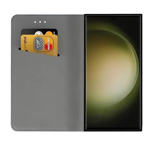 Кожен калъф Flip тефтер Magnet Book със стойка за Motorola Moto G86 - червен — снимка 2