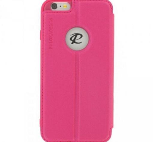 Кожен калъф Flip Cover S-View тип тефтер Puloka SS Case за Apple iPhone 6 4.7'' - цикламен със стойка — снимка 2