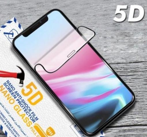 5D Full Cover Nano Anti-Shock Glass Screen Protector Samsung Galaxy A40 / 5D Извит скрийн протектор за Samsung Galaxy A40 - черен — снимка 2