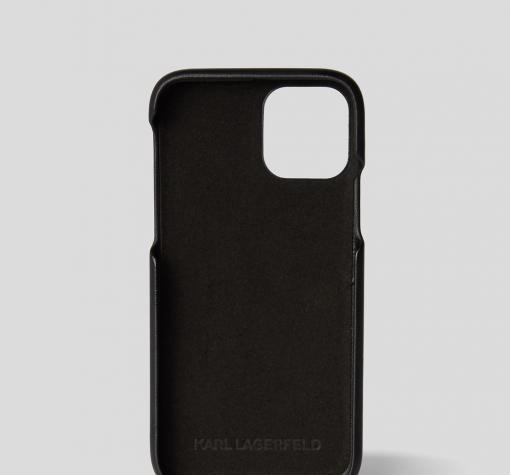 Оригинален кожен гръб Karl Lagerfeld за Apple iPhone 12 Pro Max 6.7" - черен — снимка 4
