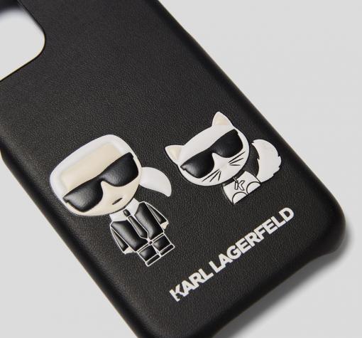 Оригинален кожен гръб Karl Lagerfeld за Apple iPhone 12 Pro Max 6.7" - черен — снимка 3