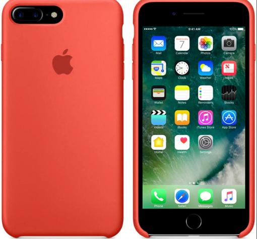 Оригинален гръб Silicone Cover за Apple iPhone 7 Plus / iPhone 8 Plus - корал