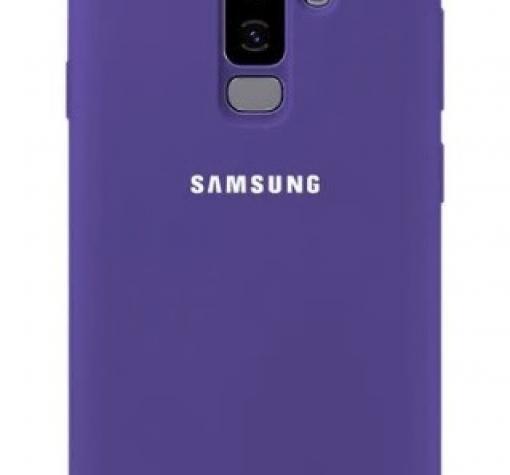 Оригинален гръб Silicone Cover за Samsung Galaxy A6 Plus 2018 - лилав