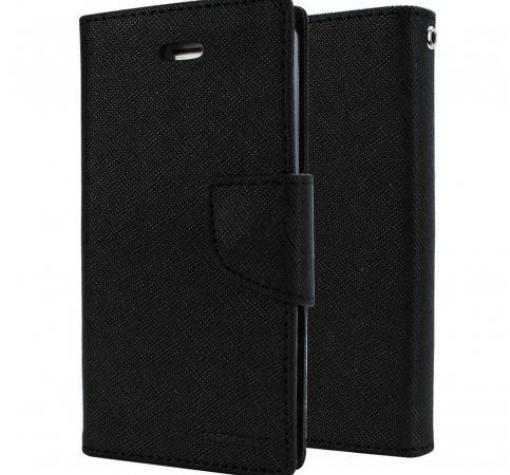 Кожен калъф Flip тефтер със стойка MERCURY Fancy Diary за Huawei P40 lite E - черен