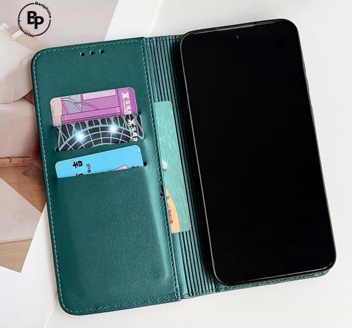 Кожен калъф Flip тефтер Magnetic Book Pro със стойка за Samsung Galaxy A16 - тъмнозелен — снимка 2