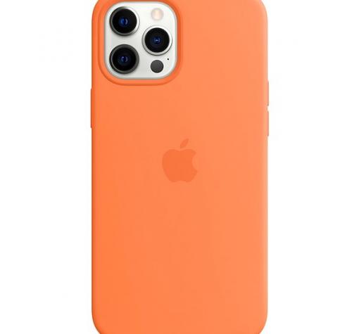 Силиконов калъф / гръб / Clear Case MagSafe за Apple iPhone 12 / 12 Pro 6.1" - Оранжев