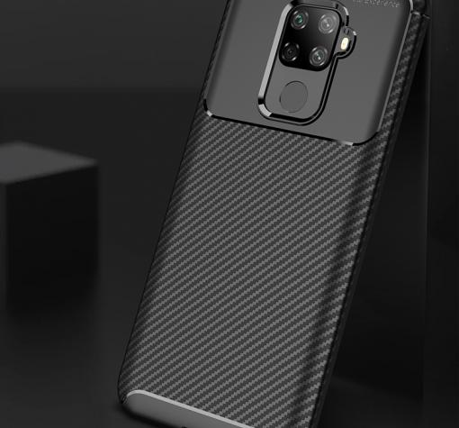 Луксозен силиконов калъф / гръб / TPU Auto Focus за Huawei Mate 30 Lite - черен / Carbon