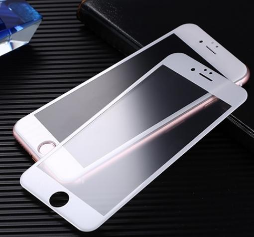 5D full cover Tempered glass screen protector Apple iPhone 7 Plus / iPhone 8 Plus / Извит стъклен скрийн протектор Apple iPhone 7 Plus / iPhone 8 Plus - бял мат