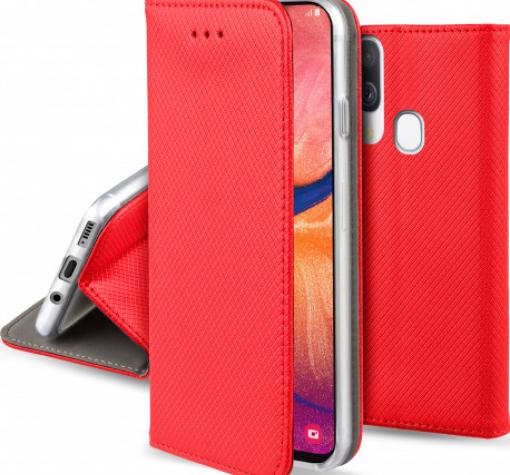 Кожен калъф Flip тефтер Flexi Magnet Book със стойка за Samsung Galaxy A20e - червен