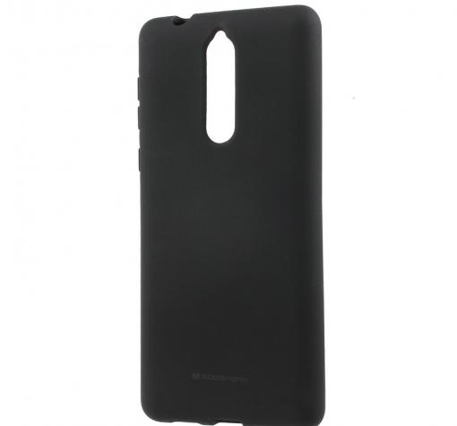 Луксозен силиконов калъф / гръб / TPU Mercury GOOSPERY Soft Jelly Case за Nokia 5 2017 - черен