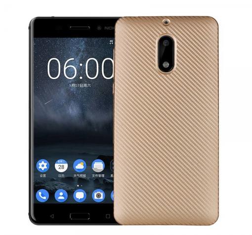 Силиконов калъф / гръб / TPU за Nokia 2 2017 - златист / Carbon