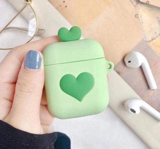 Силиконов калъф за AirPod - Green Heart