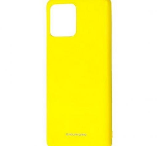 Силиконов калъф / гръб / TPU MOLAN CANO Jelly Case за Samsung Galaxy Note 10 Lite / A81 - жълт / гланц / брокат