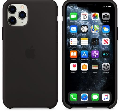 Оригинален гръб Silicone Cover за Apple iPhone 11 Pro 5.8" - черен
