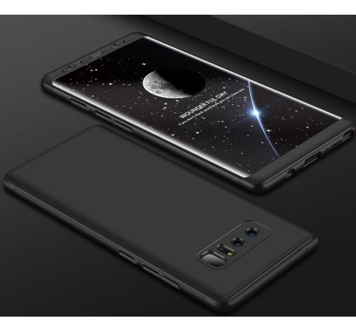 Луксозен твърд гръб GKK 3in1 360° Full Cover за Samsung Galaxy Note 8 N950 - черен / лице и гръб