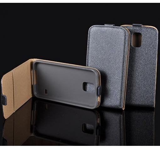 Кожен калъф Flip тефтер Flexi със силиконов гръб за Samsung Galaxy S9 G960 - графит