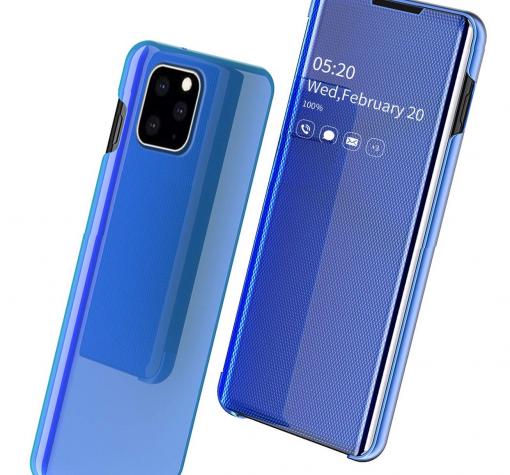 Луксозен калъф Clear View Cover с твърд гръб за Apple iPhone 11 6.1 - син