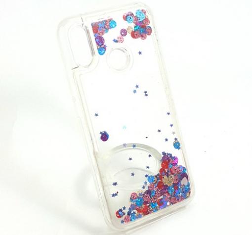 Луксозен твърд гръб 3D за Huawei P20 Lite - прозрачен / брокат / цветен