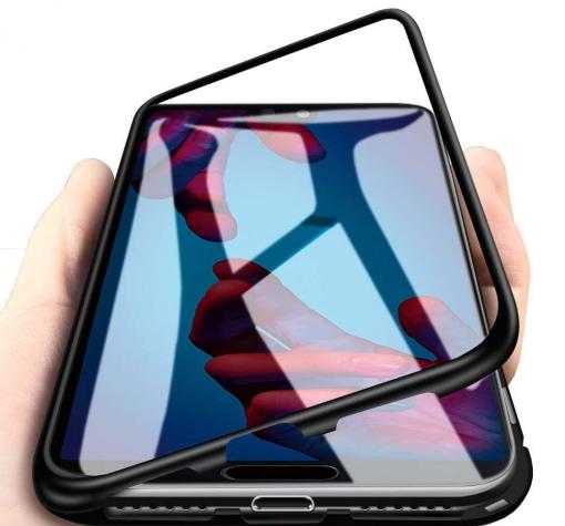 Магнитен калъф Bumper Case 360° FULL за Apple iPhone 6 / iPhone 6S - прозрачен / черна рамка — снимка 2