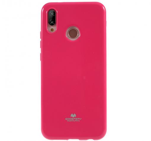 Луксозен силиконов калъф / гръб / TPU Mercury GOOSPERY Jelly Case за Huawei P20 Lite - розов