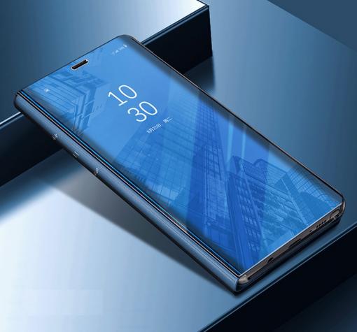 Луксозен калъф Clear View Cover с твърд гръб за Huawei P20 Lite - син — снимка 2