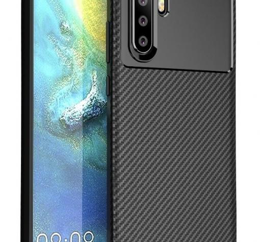 Луксозен силиконов калъф / гръб / TPU Auto Focus за Huawei P30 Pro - черен / Carbon