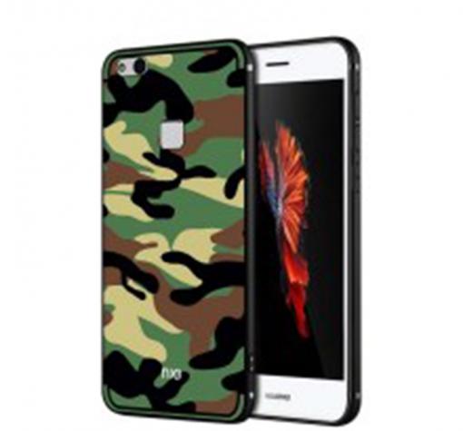 Силиконов калъф / гръб / TPU NXE Design за Huawei P9 Lite Mini / Y6 Pro 2017 - камуфлаж / зелен