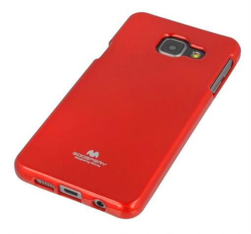 Луксозен силиконов калъф / гръб / TPU Mercury GOOSPERY Jelly Case за Samsung Galaxy A3 2017 A320 - червен — снимка 2