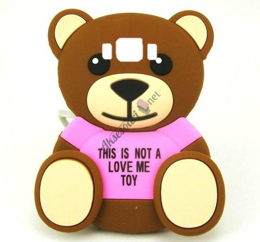 Силиконов калъф / гръб / TPU 3D за Samsung Galaxy J7 2016 J710 - Teddy Bear / This Is Not A Love Me Toy / розово
