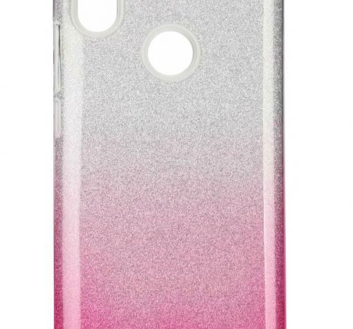Силиконов калъф / гръб / TPU за Xiaomi RedMi S2 - преливащ / сребристо и розово / брокат