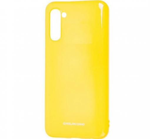 Силиконов калъф / гръб / Molan Cano Glossy Jelly Case за Samsung Galaxy Note 10 N970 - жълт / гланц / брокат