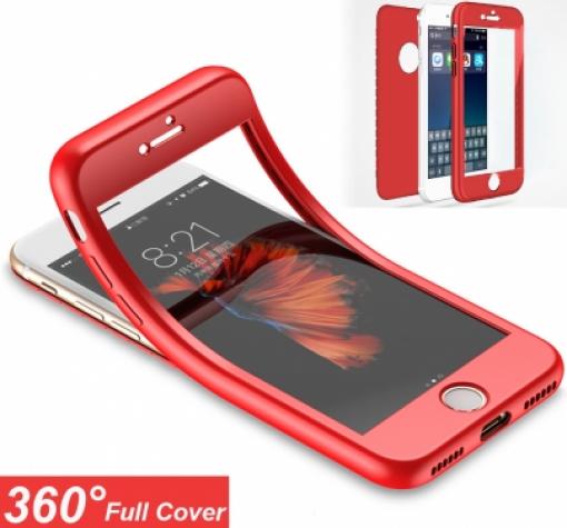 Силиконов калъф / гръб / TPU 360° KST за Apple iPhone 6 / iPhone 6S  - червен / лице и гръб