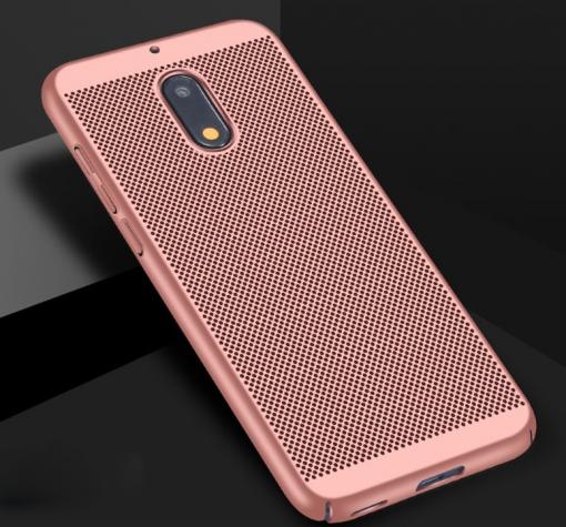Луксозен твърд гръб за Nokia 3.1 2018 - Rose Gold / Grid