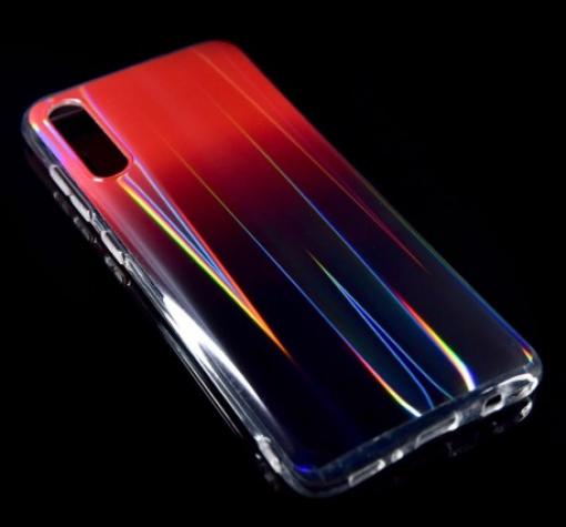 Силиконов калъф / гръб / TPU Rainbow за Huawei Y6 2019 - преливащ / червен