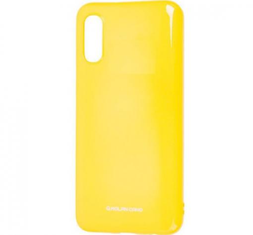 Силиконов калъф / гръб / TPU MOLAN CANO Jelly Case за Samsung Galaxy A50 / A50S / A30S - жълт / брокат