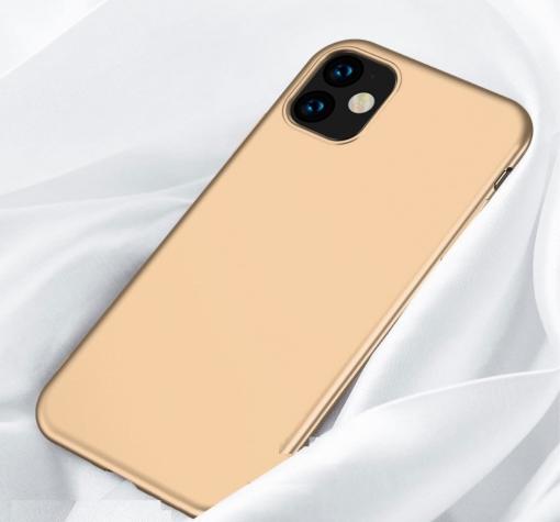 Силиконов калъф / гръб / TPU за Apple iPhone 11 6.1 - златист / мат