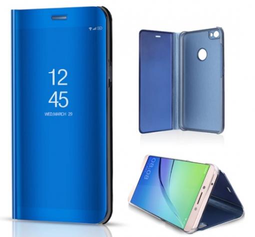 Луксозен калъф Clear View Cover с твърд гръб за Xiaomi Redmi 6A - син — снимка 2