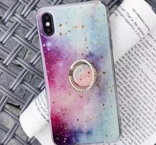 Силиконов калъф / гръб / TPU с Popsocket за Apple iPhone 11 Pro Max 6.5'' - брокат / цветен 1