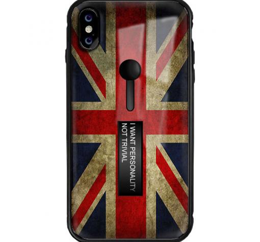 Луксозен гръб с подвижен пръстен/държач за Huawei P20 Lite - Retro British Flag