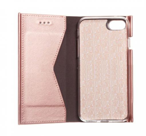 Кожен калъф Bravo Book със стойка за Samsung Galaxy S9 Plus G965 - Rose Gold / Flexi — снимка 2