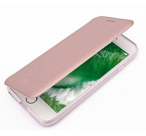 Луксозен кожен калъф Flip тефтер TOTU Design Acme Series със стойка за Apple iPhone 7 Plus - Rose Gold — снимка 2