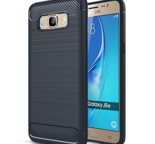 Силиконов калъф / гръб / TPU за Samsung Galaxy J3 / J3 2016 J320 - тъмно син / carbon
